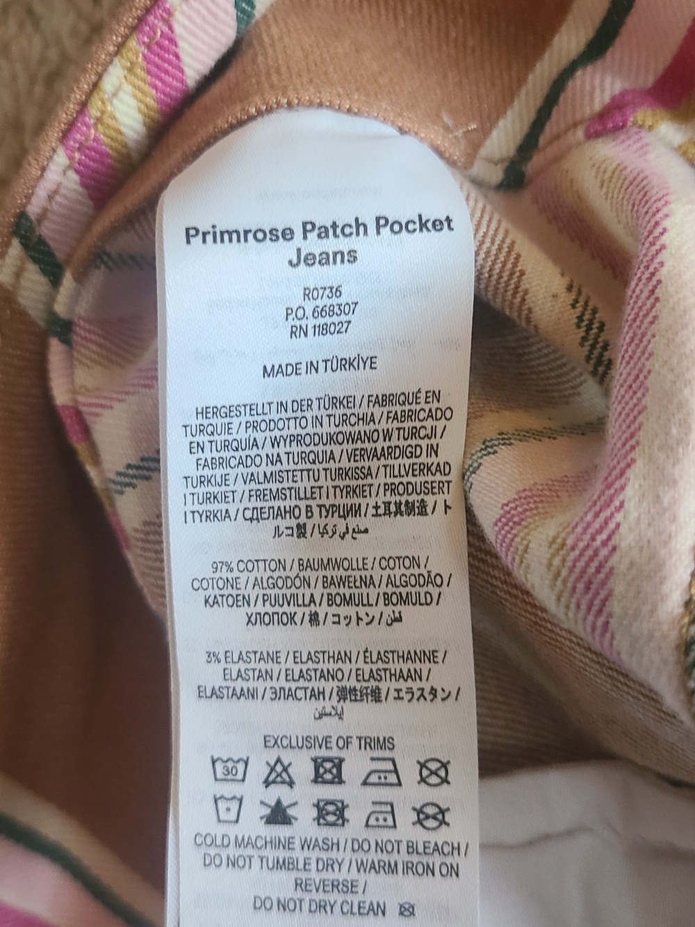 BODEN_ Striped Primrose Pated Pocket Jeans - Picture 9 of 9